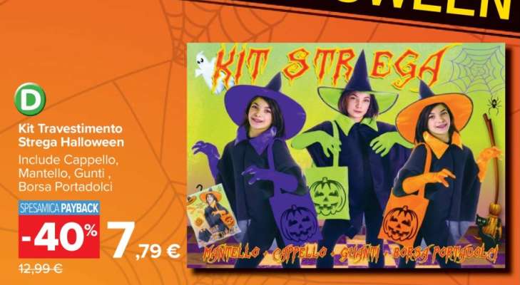 Kit Travestimento Strega Halloween