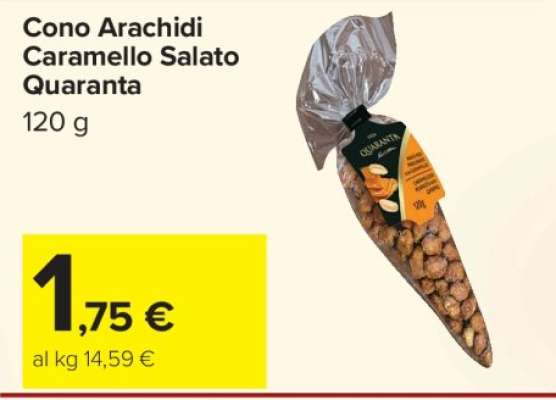 Cono Arachidi Caramello Salato Quaranta