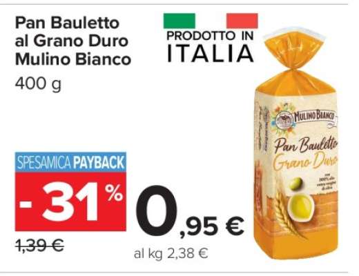 Pan Bauletto al Grano Duro Mulino Bianco