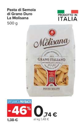 PASTA DI SEMOLA DI GRANO DURO LA MOLISANA
