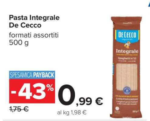 Pasta Integrale De Cecco