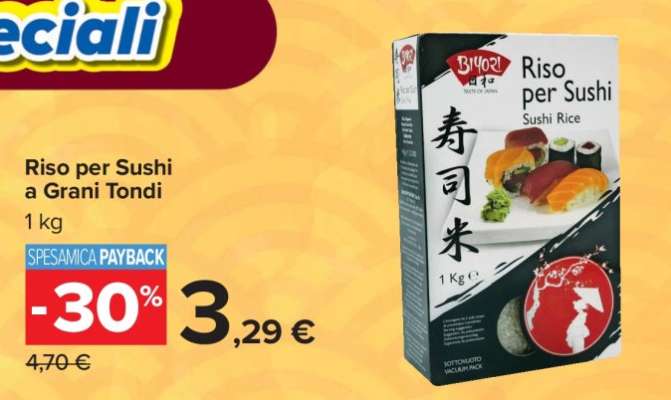 Riso per Sushi a Grani Tondi