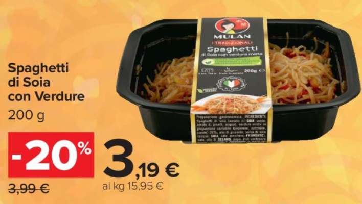 SPAGHETTI DI SOIA CON VERDURE