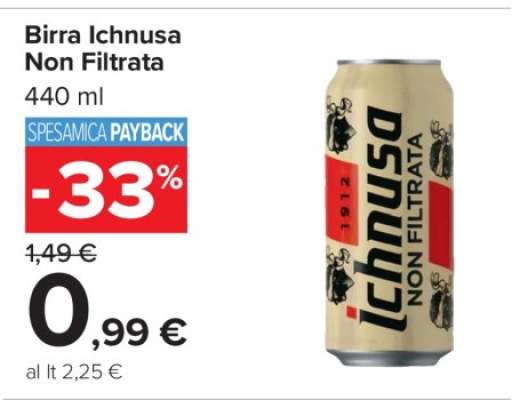 Birra Ichnusa non filtrata