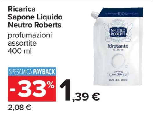 Ricarica sapone liquido NEUTRO ROBERTS