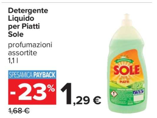 Detergente Liquido per Piatti Sole