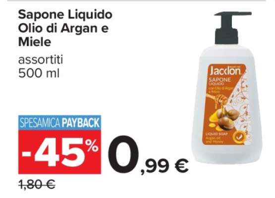 Sapone Liquido Olio di Argan e Miele