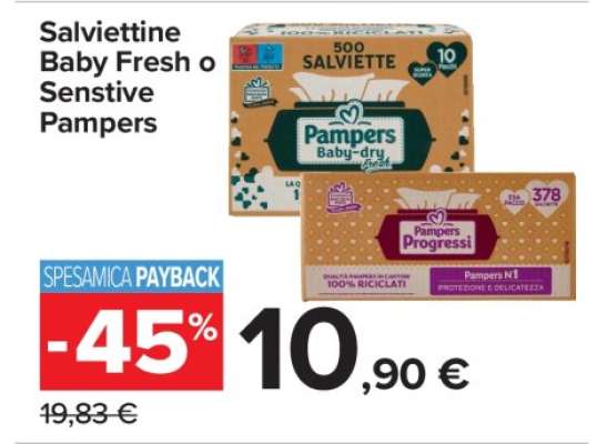 Salviettine Baby Fresh o Sensitive Pampers