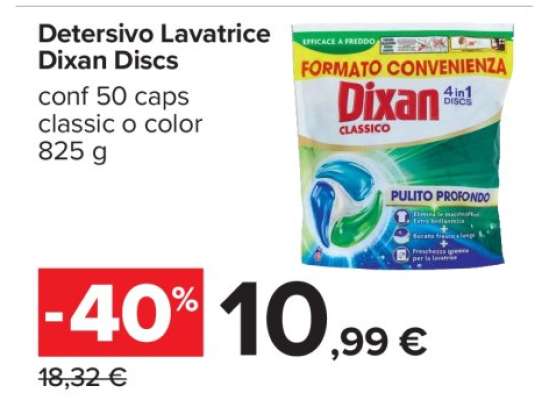 DETERSIVO LAVATRICE DIXAN DISCS