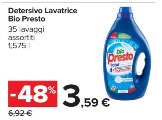 Detersivo Lavatrice Bio Presto