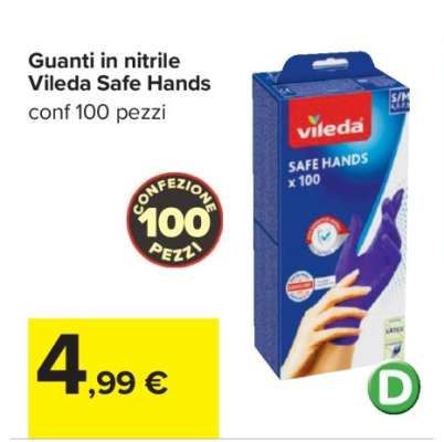 Guanti in Nitrile Vileda Safe hands
