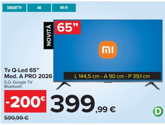 Tv Q-Led 65” Mod. A PRO 2026