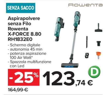 Aspirapolvere senza Filo Rowenta X-FORCE 8.80 RH1832E0
