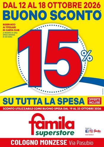 Volantino Famila - 12/10/2026 - 18/10/2026.