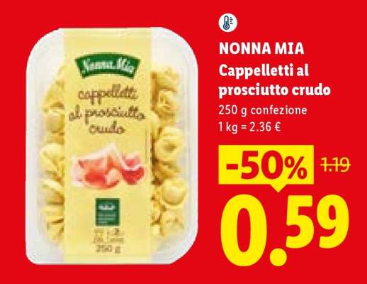 Nonna Mia Cappelletti al prosciutto crudo