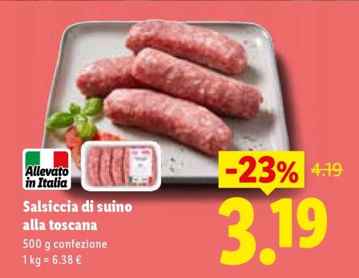 Salsiccia di suino alla toscana