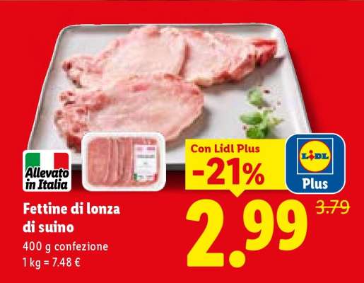 Fettine di lonza di suino