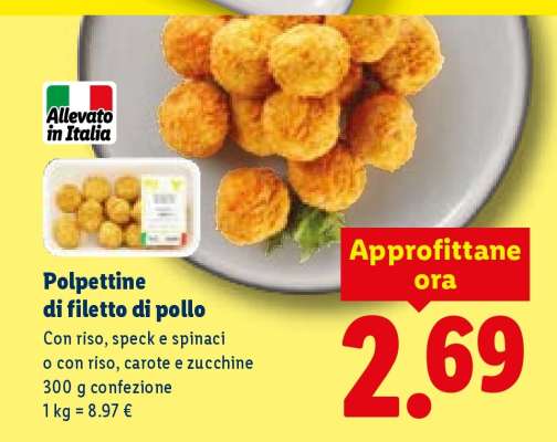Polpettine di filetto di pollo