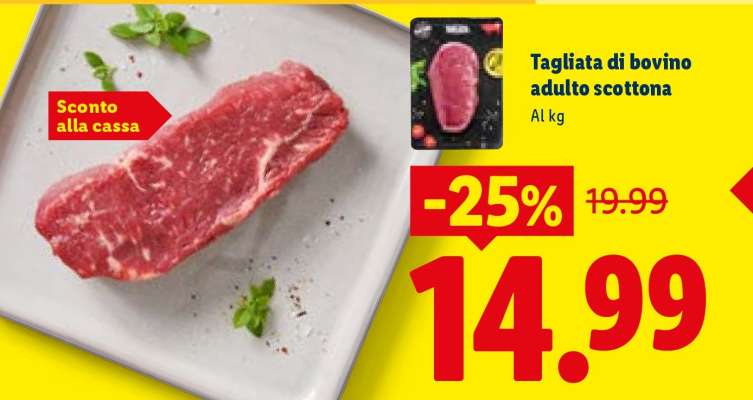 Tagliata Di Bovino Adulto Scottona
