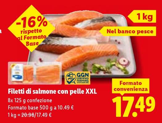 Filetti di salmone con pelle XXL