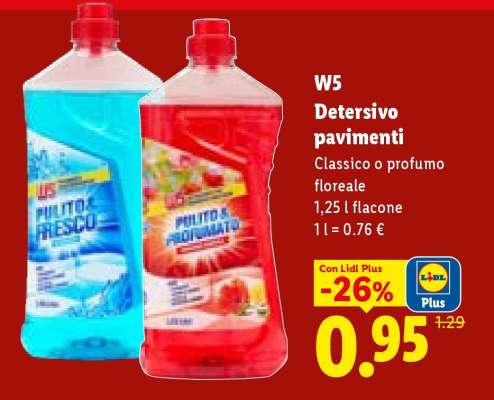 W5 Detersivo pavimenti