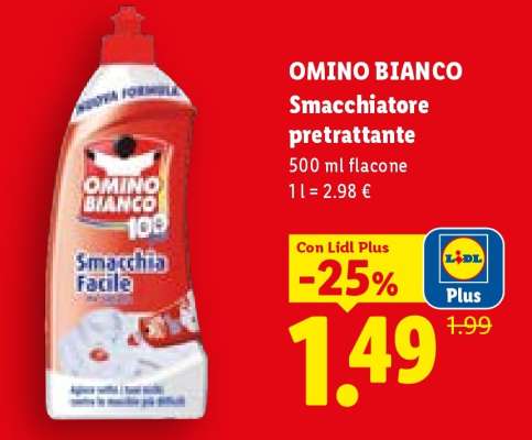OMINO BIANCO Smacchiatore pretrattante
