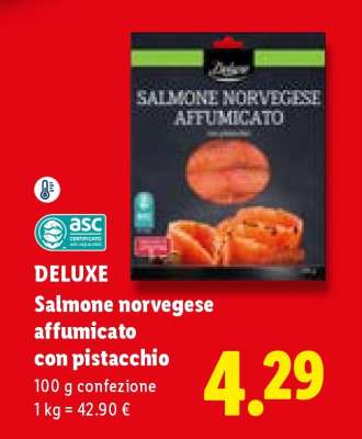 DELUXE Salmone norvegese affumicato con pistacchio