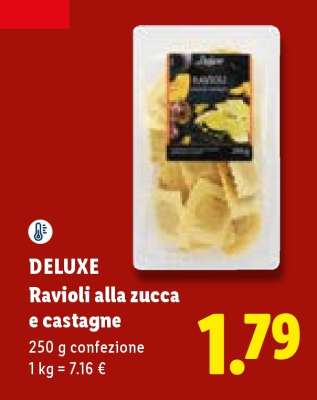 DELUXE Ravioli alla zucca e castagne