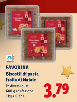 Favorina Biscotti di pasta frolla di Natale