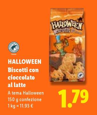 Halloween Biscotti con cioccolato al latte