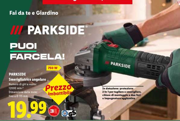 PARKSIDE Smerigliatrice angolare