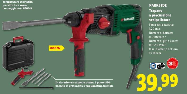 PARKSIDE Trapano a percussione scalpellatore