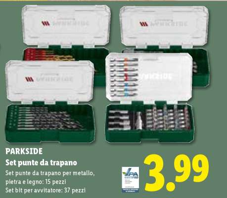 PARKSIDE Set punte da trapano