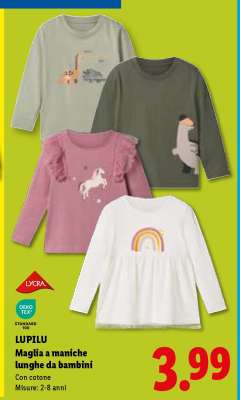 LUPILU Maglia a maniche lunghe da bambini