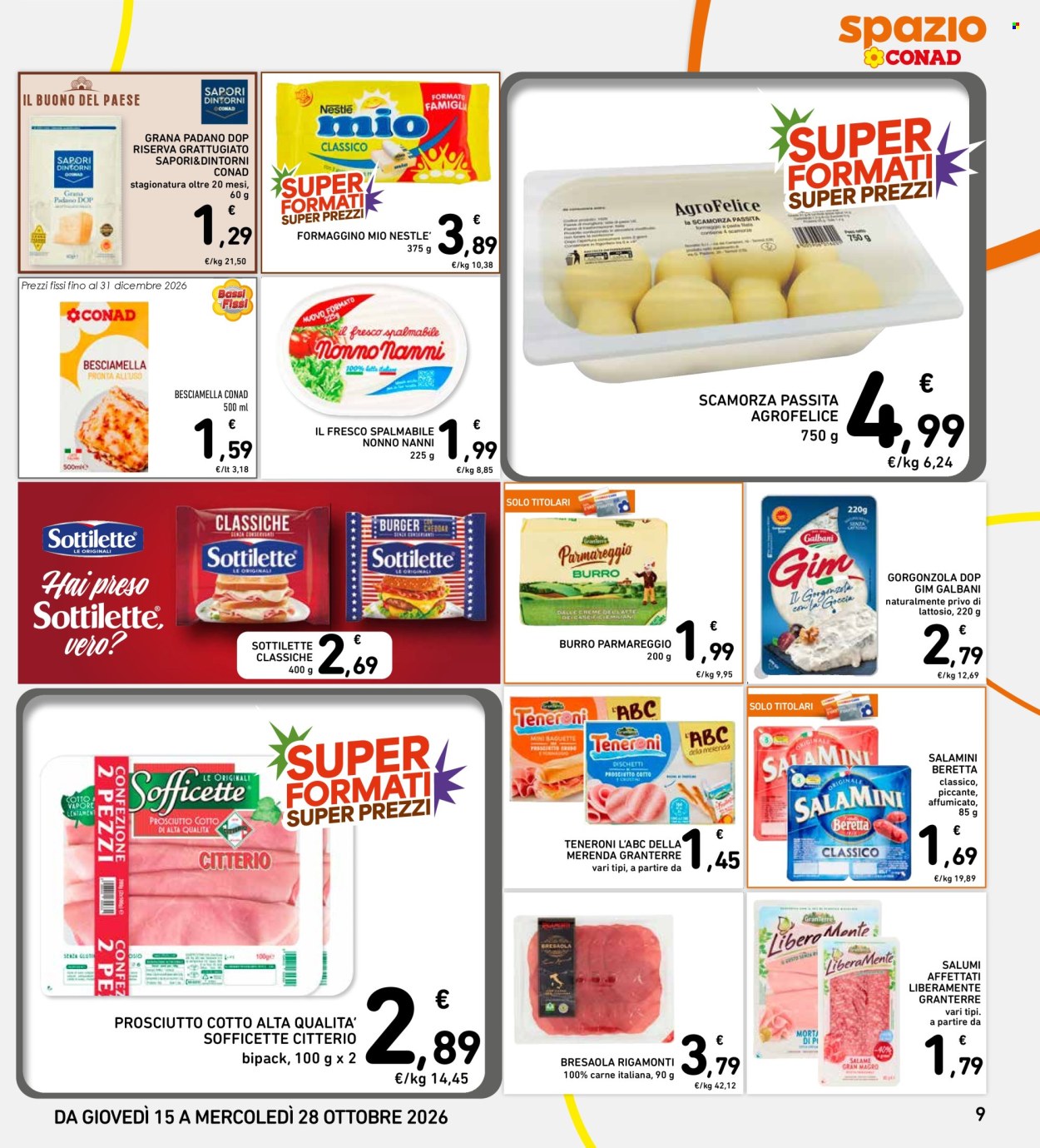 Leták Spazio Conad - 15.10.2026 - 28.10.2026. Strana 9