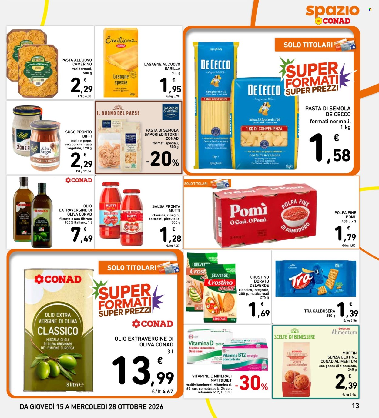 Volantino Spazio Conad - 15/10/2026 - 28/10/2026. Pagina 13