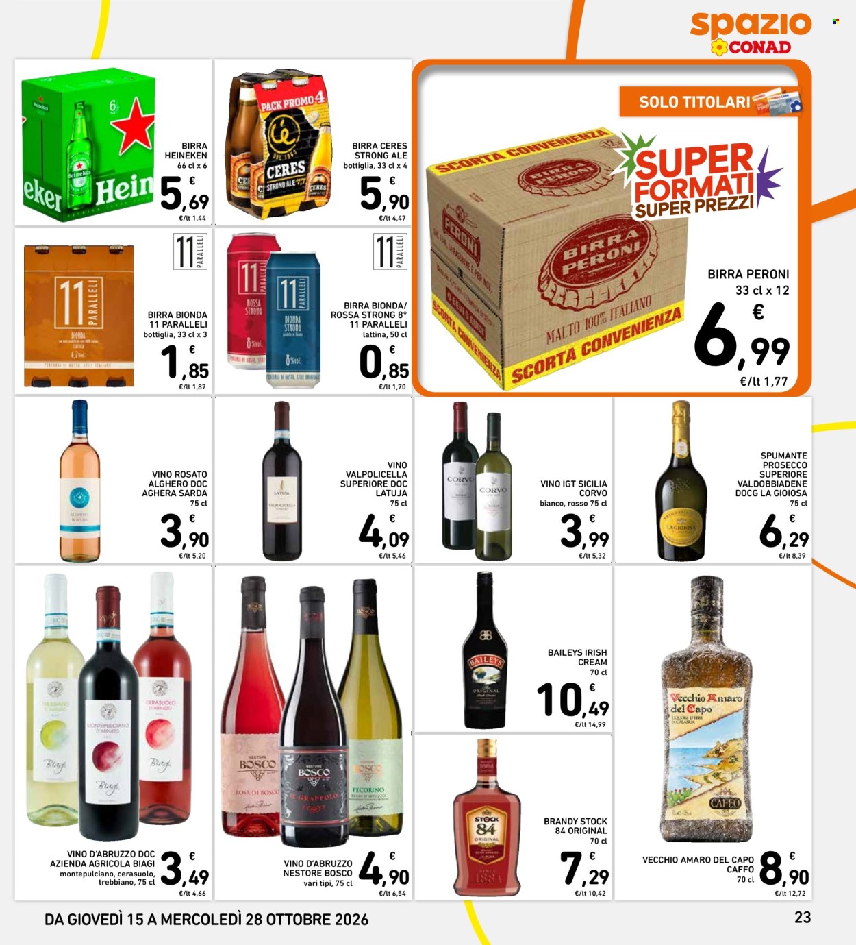 Leták Spazio Conad - 15.10.2026 - 28.10.2026. Strana 23