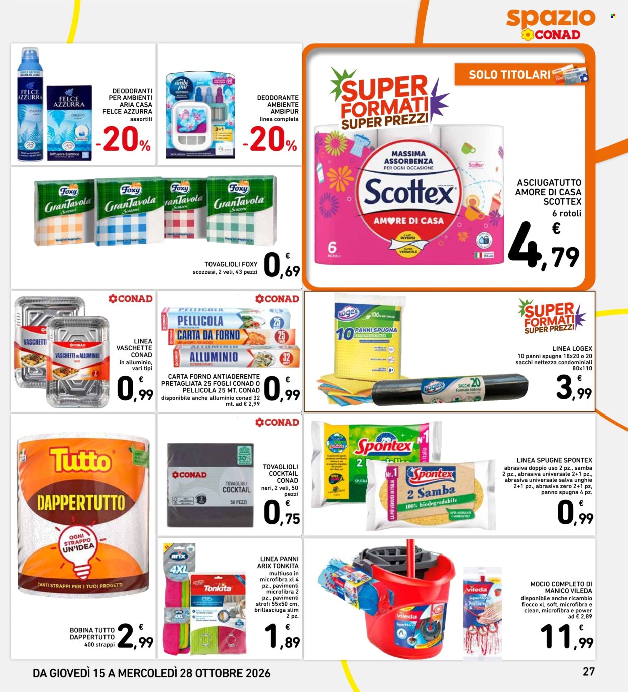 Volantino Spazio Conad - 15/10/2026 - 28/10/2026. Pagina 27