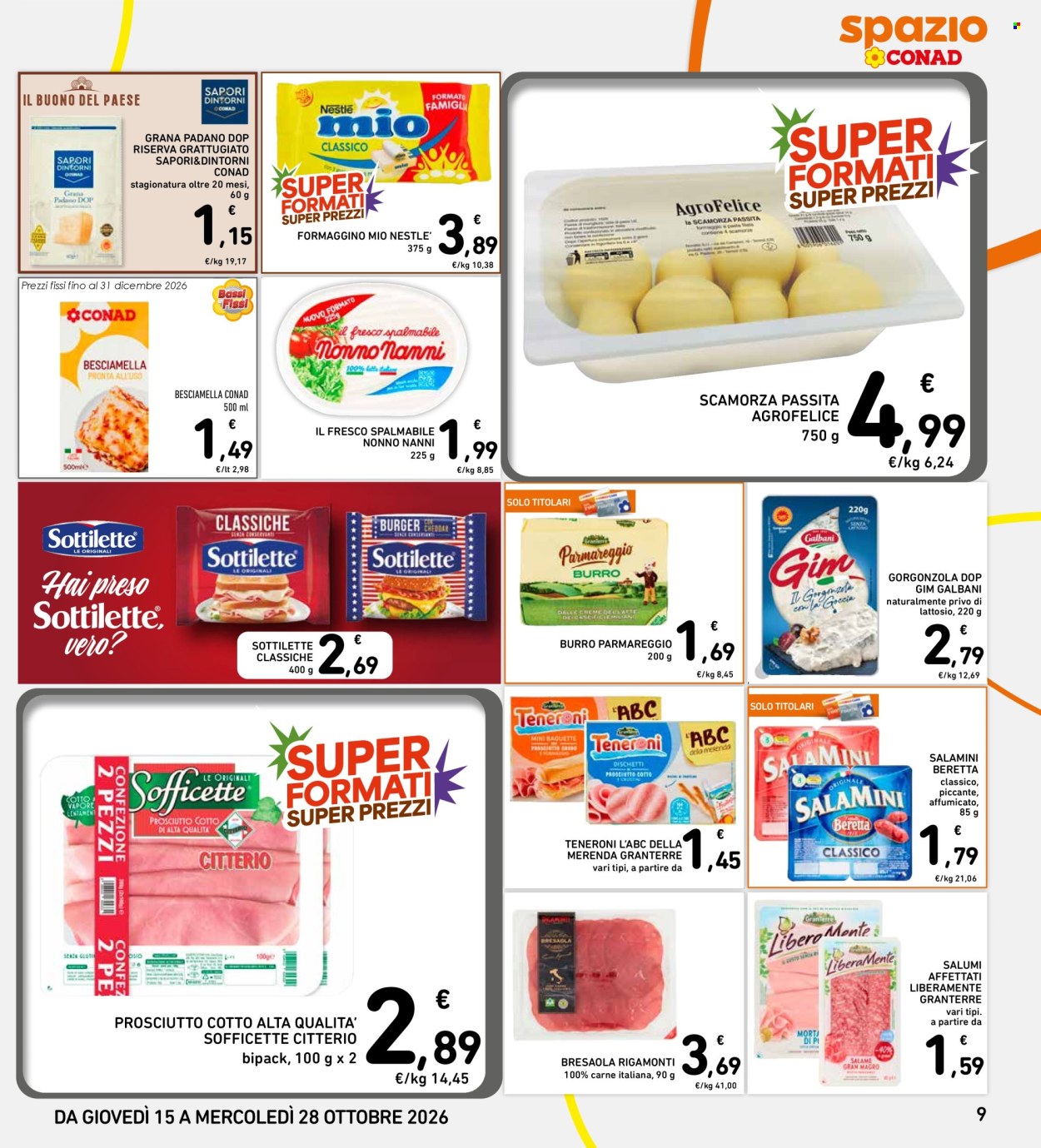 Volantino Spazio Conad - 15/10/2026 - 28/10/2026. Pagina 9