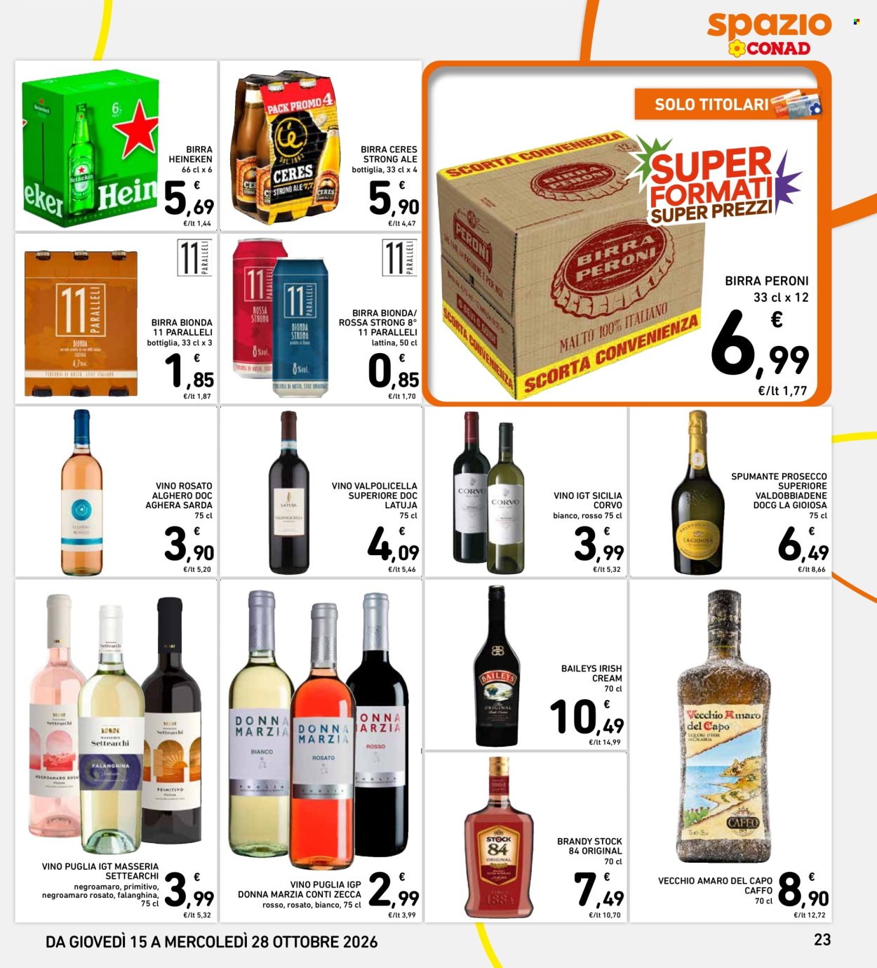Leták Spazio Conad - 15.10.2026 - 28.10.2026. Strana 23