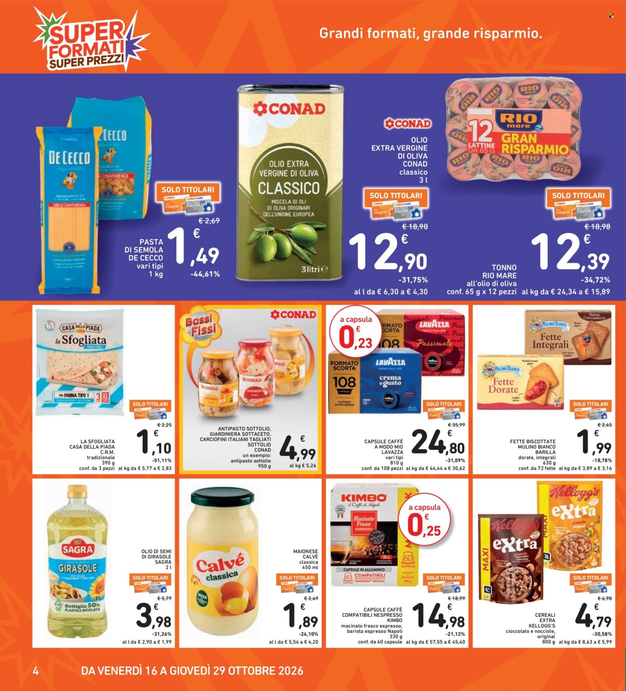 Leták Spazio Conad - 16.10.2026 - 29.10.2026. Strana 4