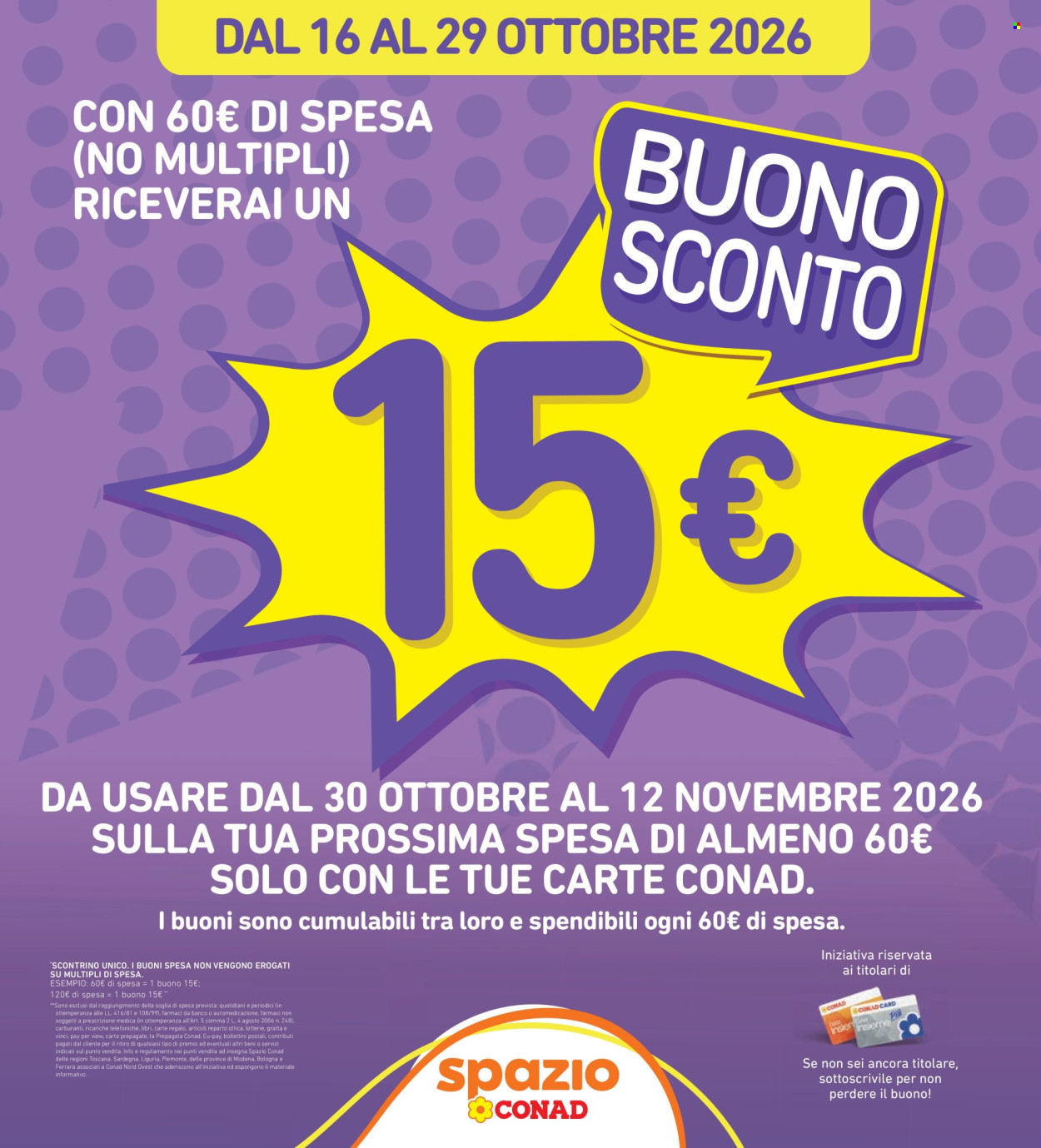 Leták Spazio Conad - 16.10.2026 - 29.10.2026. Strana 2