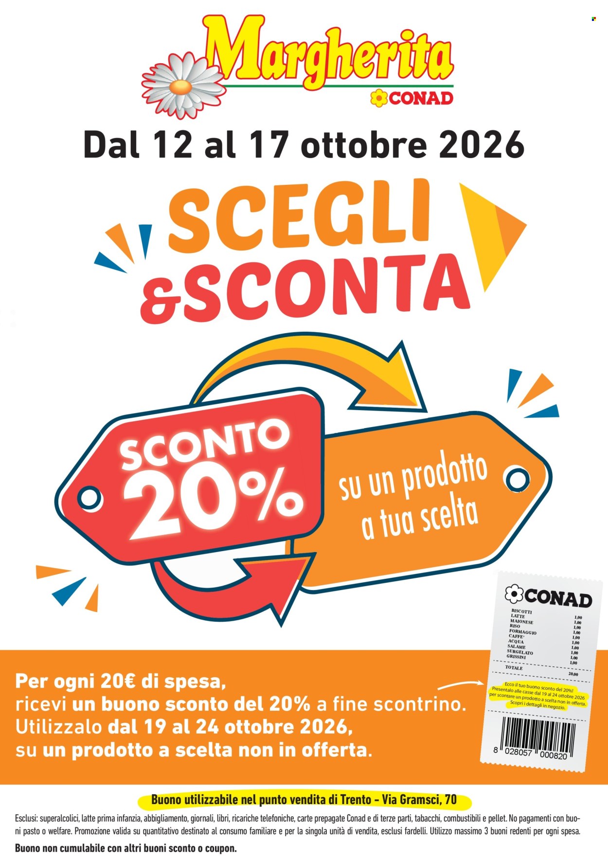 Leták Margherita Conad - 12.10.2026 - 17.10.2026. Strana 1