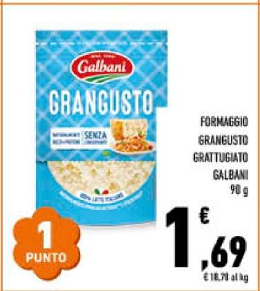 FORMAGGIO GRANGUSTO GRATTUGIATO GALBANI