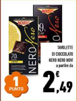 Tavolette di cioccolato Nero Nero Novi