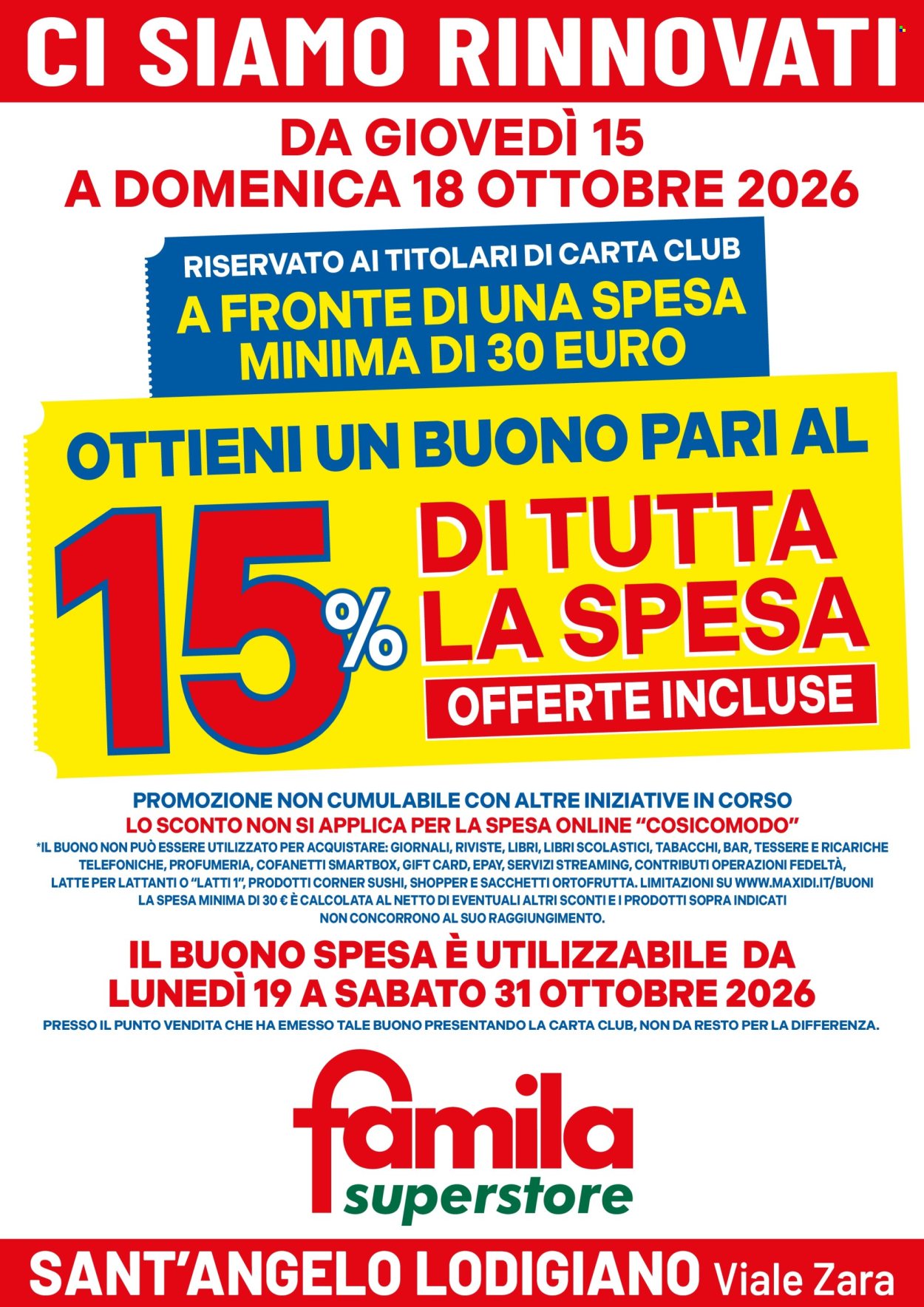Volantino Famila - 15/10/2026 - 18/10/2026. Pagina 2