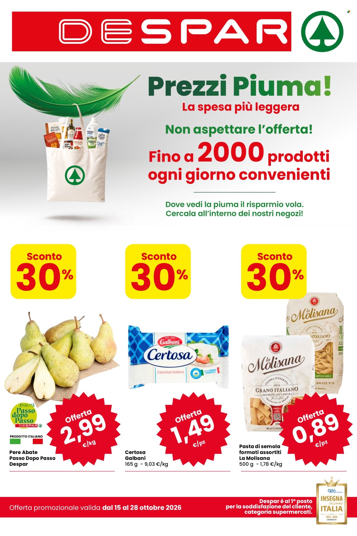 Volantino Despar - 15/10/2026 - 28/10/2026. Pagina 1