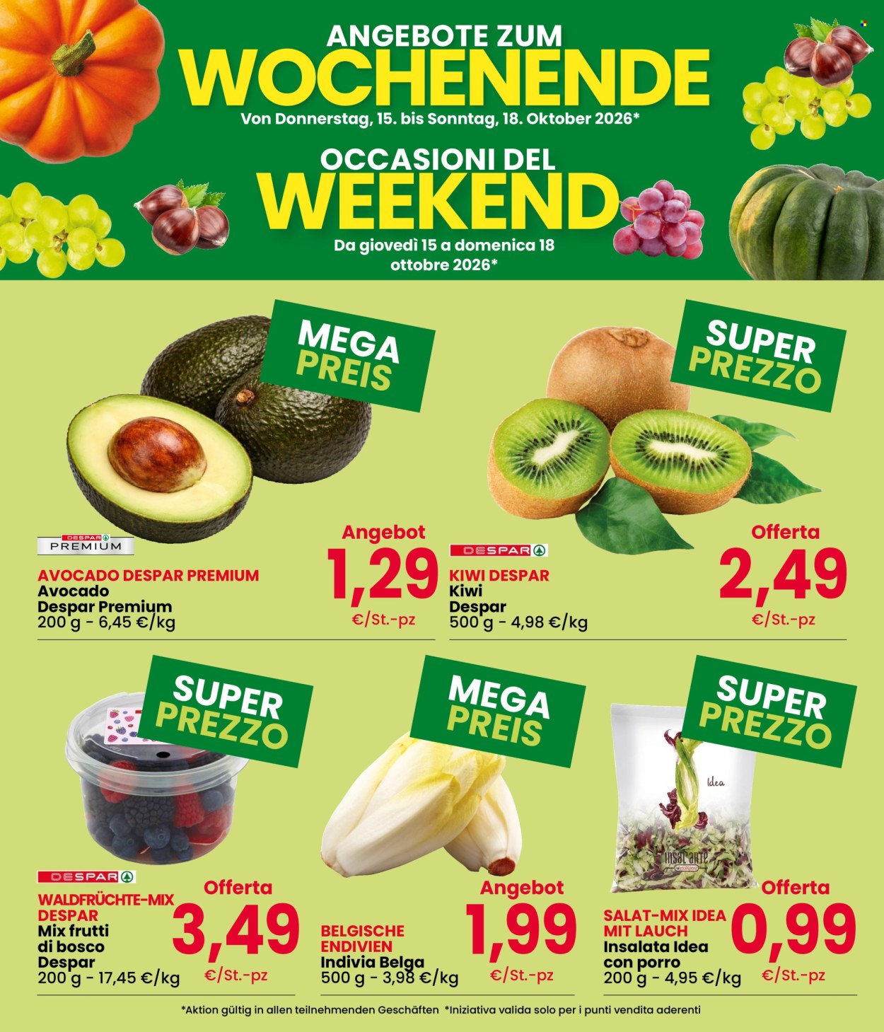 Leták Eurospar - 15.10.2026 - 18.10.2026. Strana 2