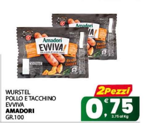 WURSTEL POLLO E TACCHINO EVVIVA