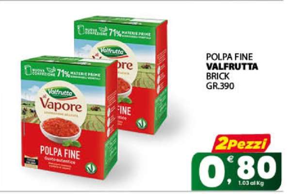 VALFRUTTA Vapore Polpa Fine